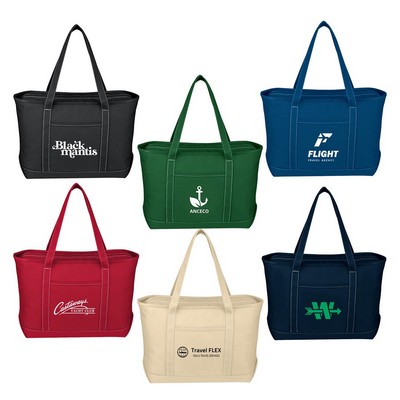 Large 24 oz. Starboard Cotton Canvas Tote Bag