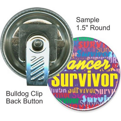 Custom Buttons - 1 1/2'' Round Button w/Bar Double Magnet