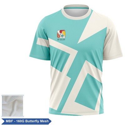 Sublimation Butterfly Mesh SS T-Shirt - Unisex, Women, Kids
