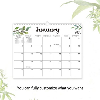 2026 Simple Coil Calendar